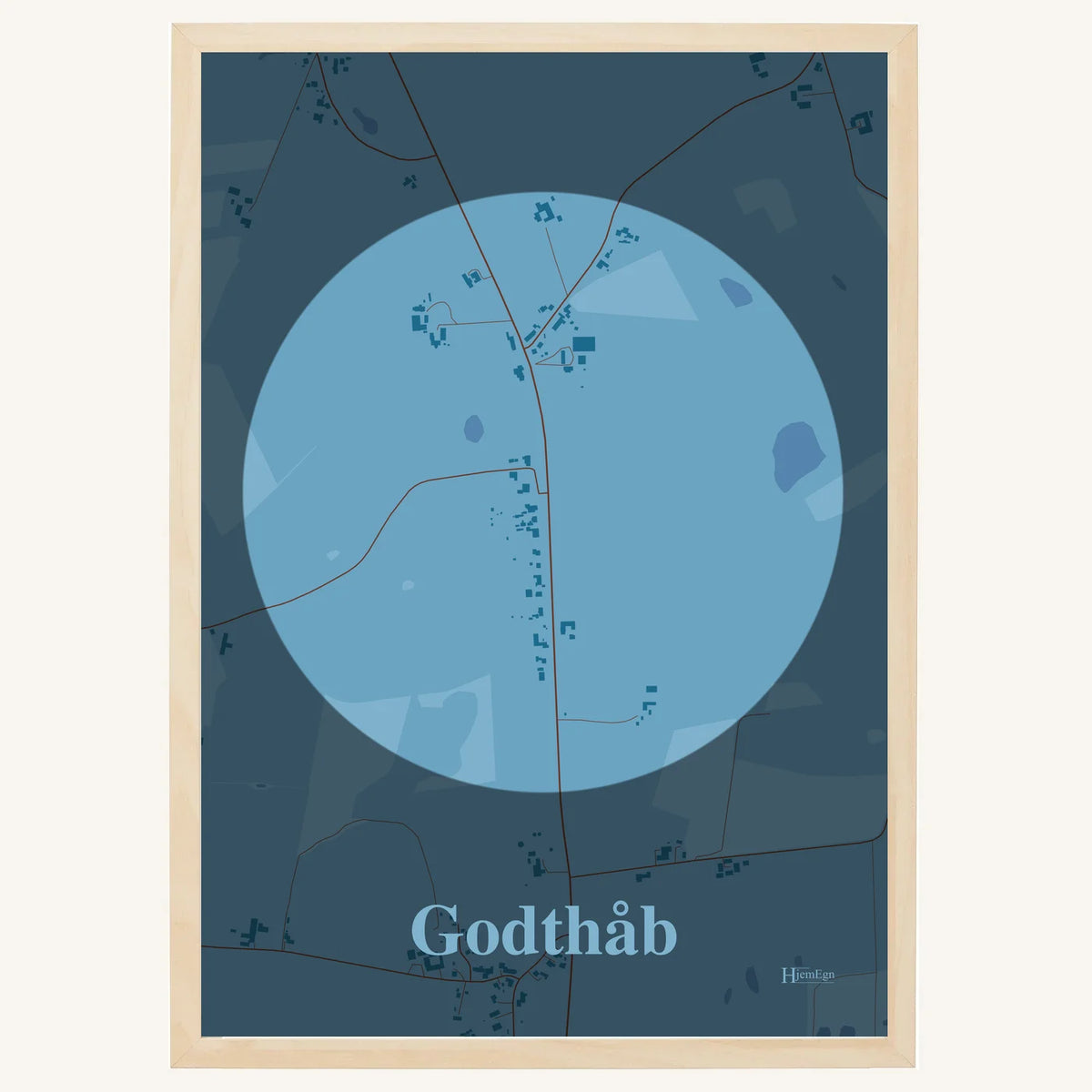Godthåb plakat – Centrum 2026 – Lys pastel blå
