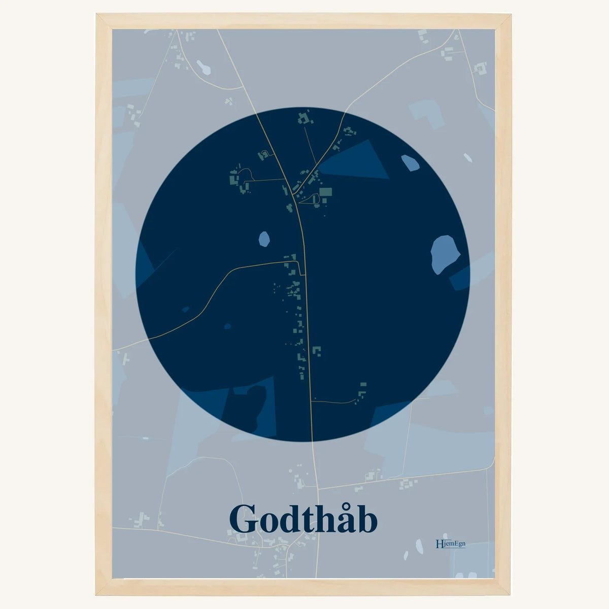 Godthåb plakat – Centrum 2026 – Mørk blå
