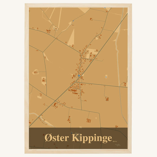 Øster Kippinge plakat – Firkantet 2026 – Lys pastel brun
