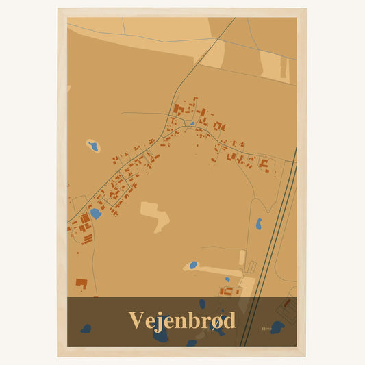 Vejenbrød plakat – Firkantet 2026 – Lys pastel brun