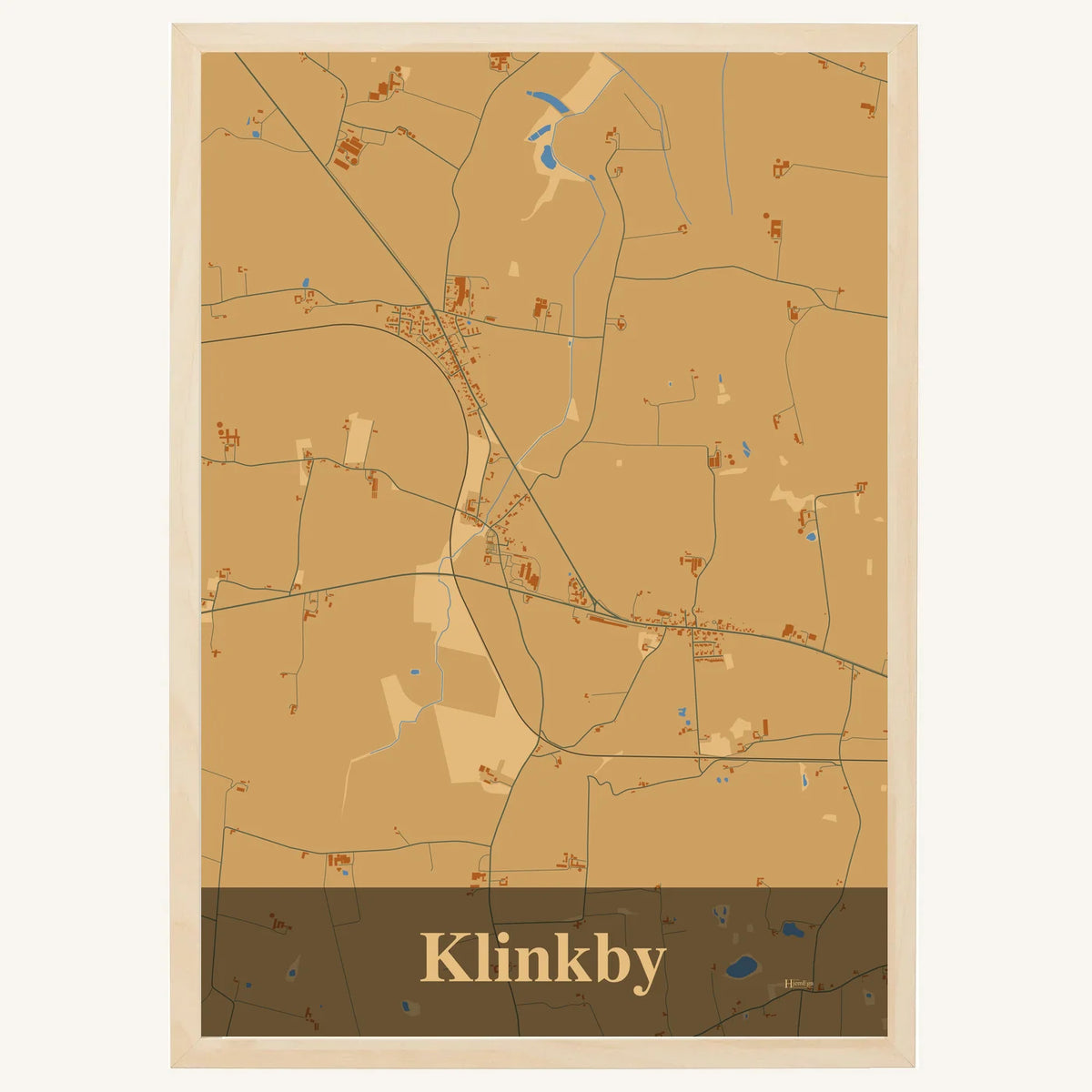 Klinkby plakat – Firkantet 2026 – Lys pastel brun