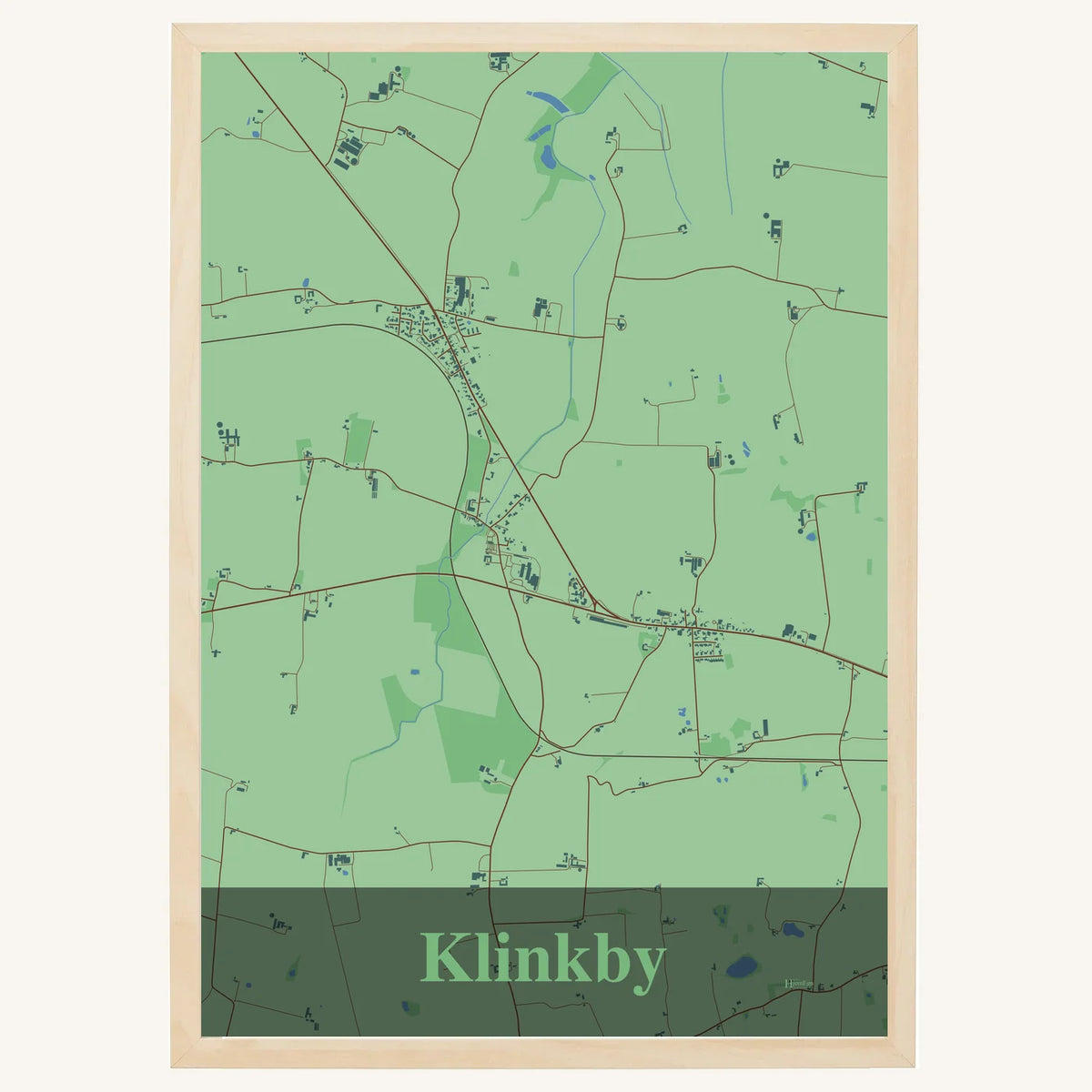 Klinkby plakat – Firkantet 2026 – Lys pastel grøn
