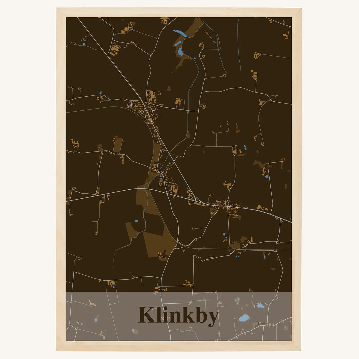 Klinkby plakat – Firkantet 2026 – Mørk brun