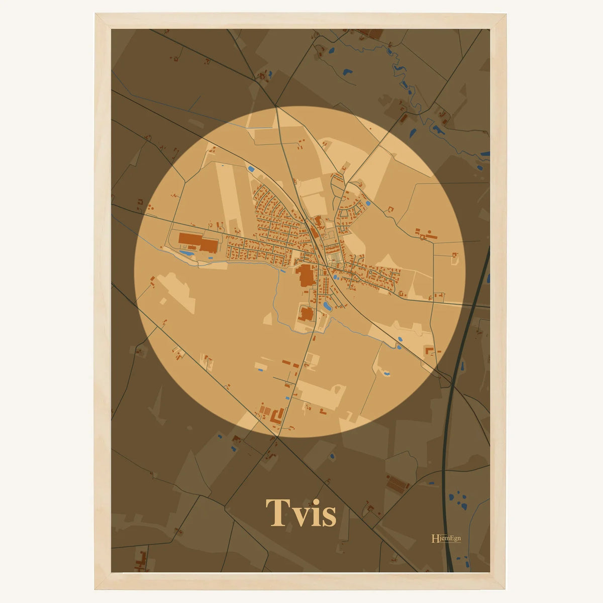 Tvis plakat – Centrum 2026 – Lys pastel brun