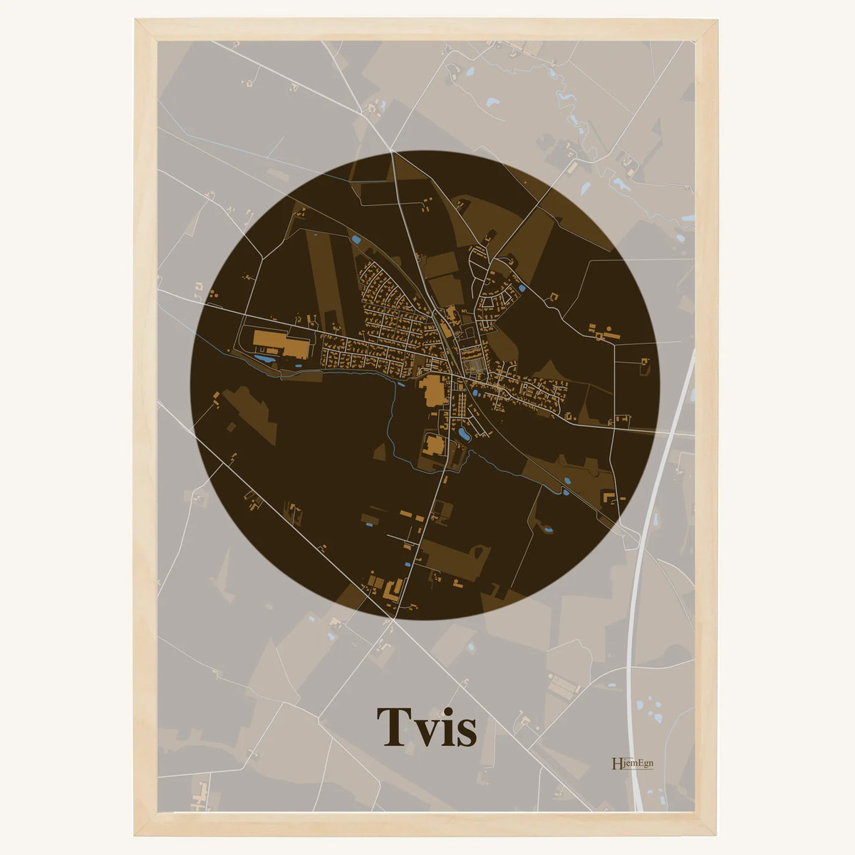 Tvis plakat – Centrum 2026 – Mørk brun