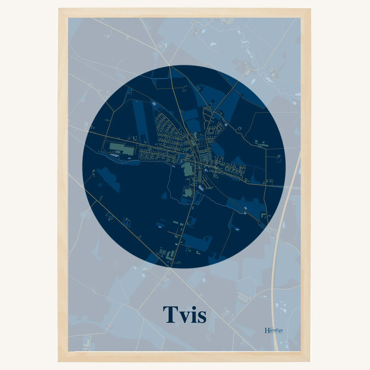 Tvis plakat – Centrum 2026 – Mørk blå