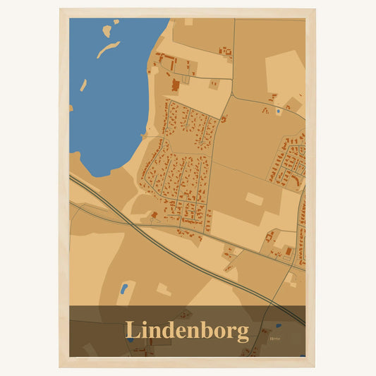 Lindenborg plakat – Firkantet 2026 – Lys pastel brun