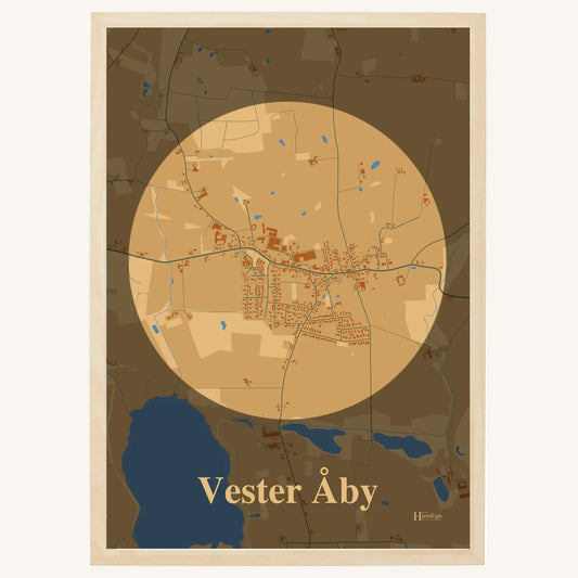 Vester Åby Plakat – Lys pastel brun