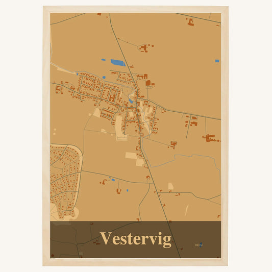 Vestervig plakat – Firkantet 2026 – Lys pastel brun