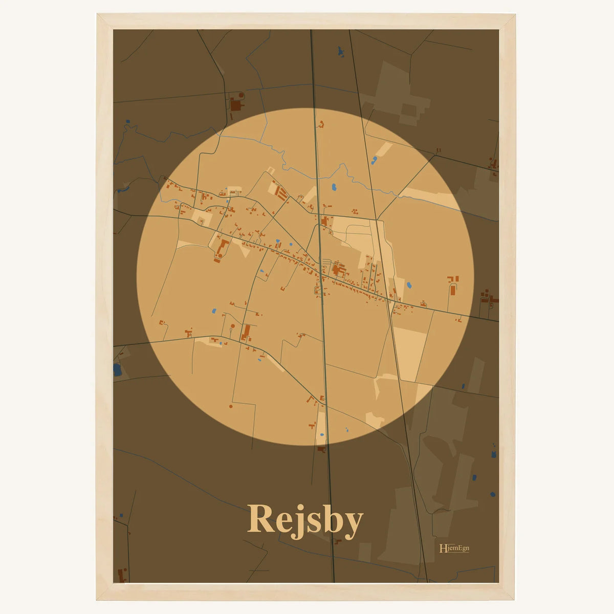 Rejsby plakat – Centrum 2026 – Lys pastel brun