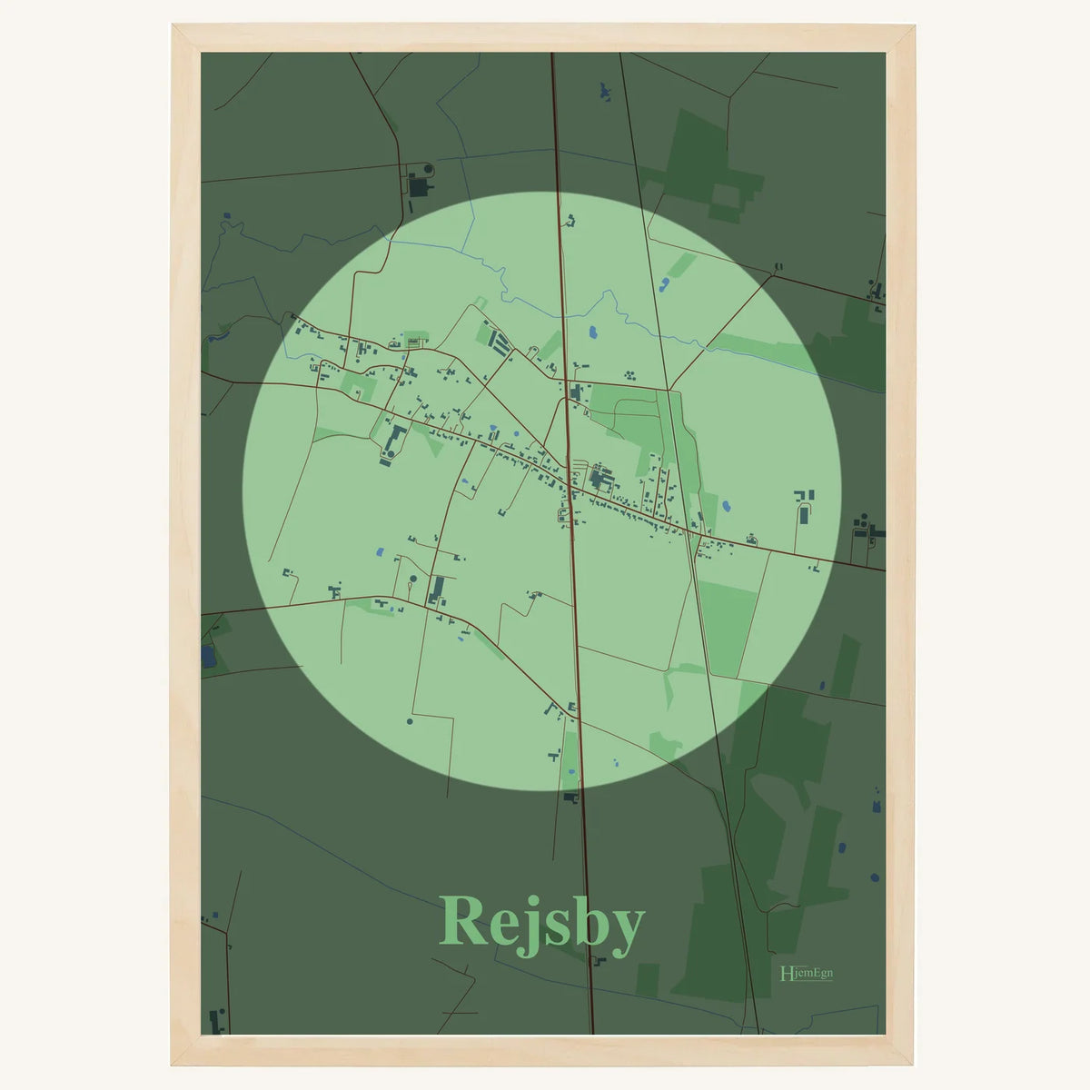 Rejsby plakat – Centrum 2026 – Lys pastel grøn