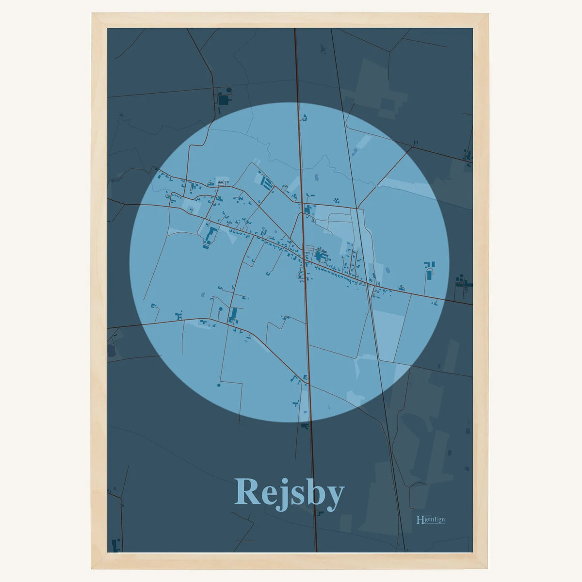 Rejsby plakat – Centrum 2026 – Lys pastel blå