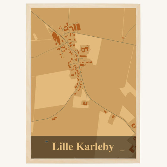 Lille Karleby plakat – Firkantet 2026 – Lys pastel brun