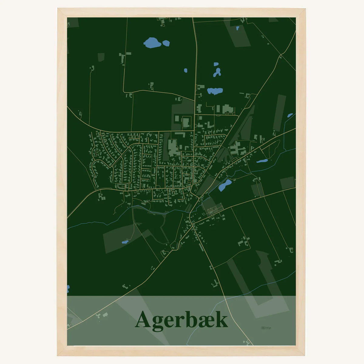 Agerbæk plakat – Firkantet 2026 – Mørk grøn