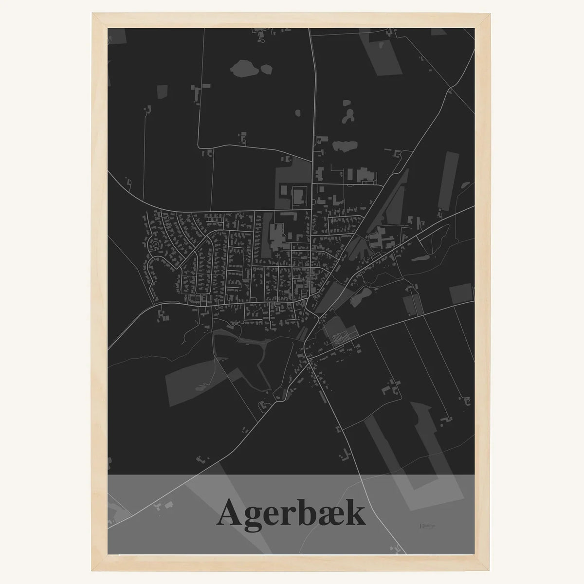 Agerbæk plakat – Firkantet 2026 – Mørk grå