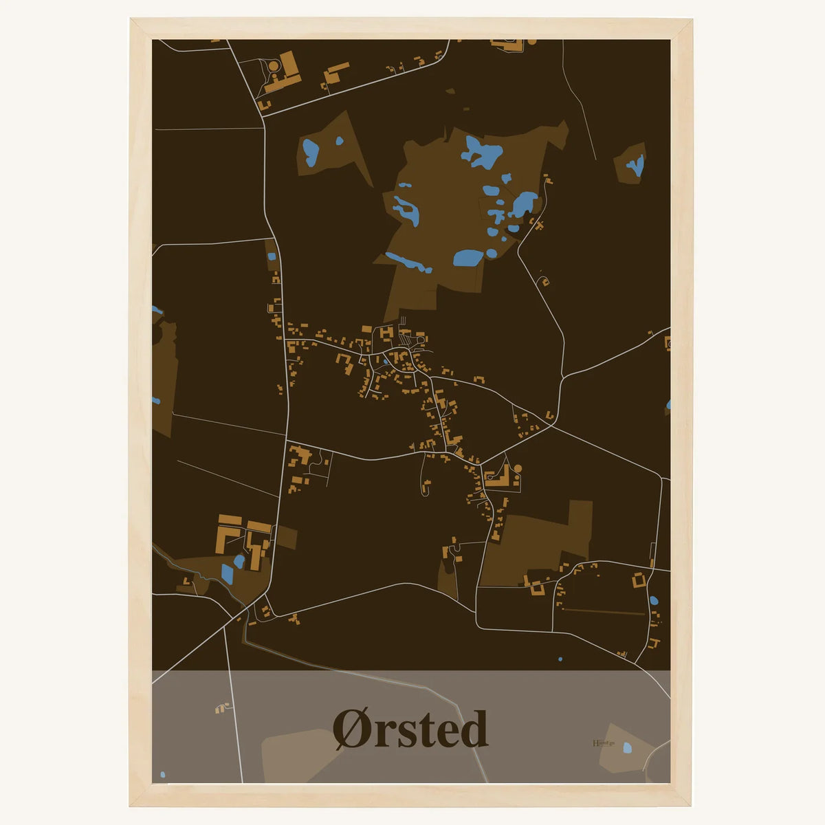 Ørsted plakat – Firkantet 2026 – Mørk brun