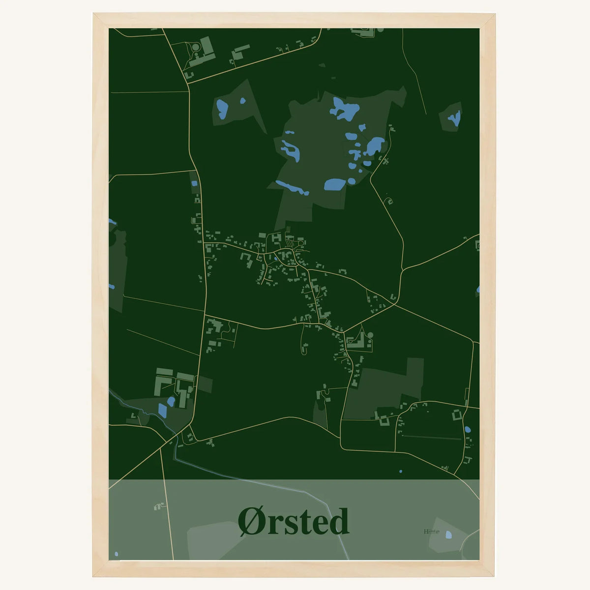 Ørsted plakat – Firkantet 2026 – Mørk grøn