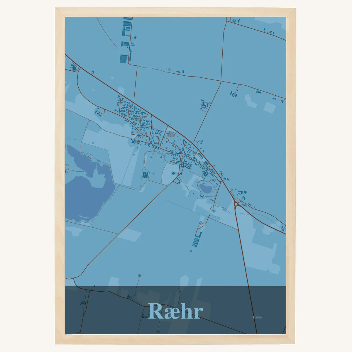 Ræhr plakat – Firkantet 2026 – Lys pastel blå