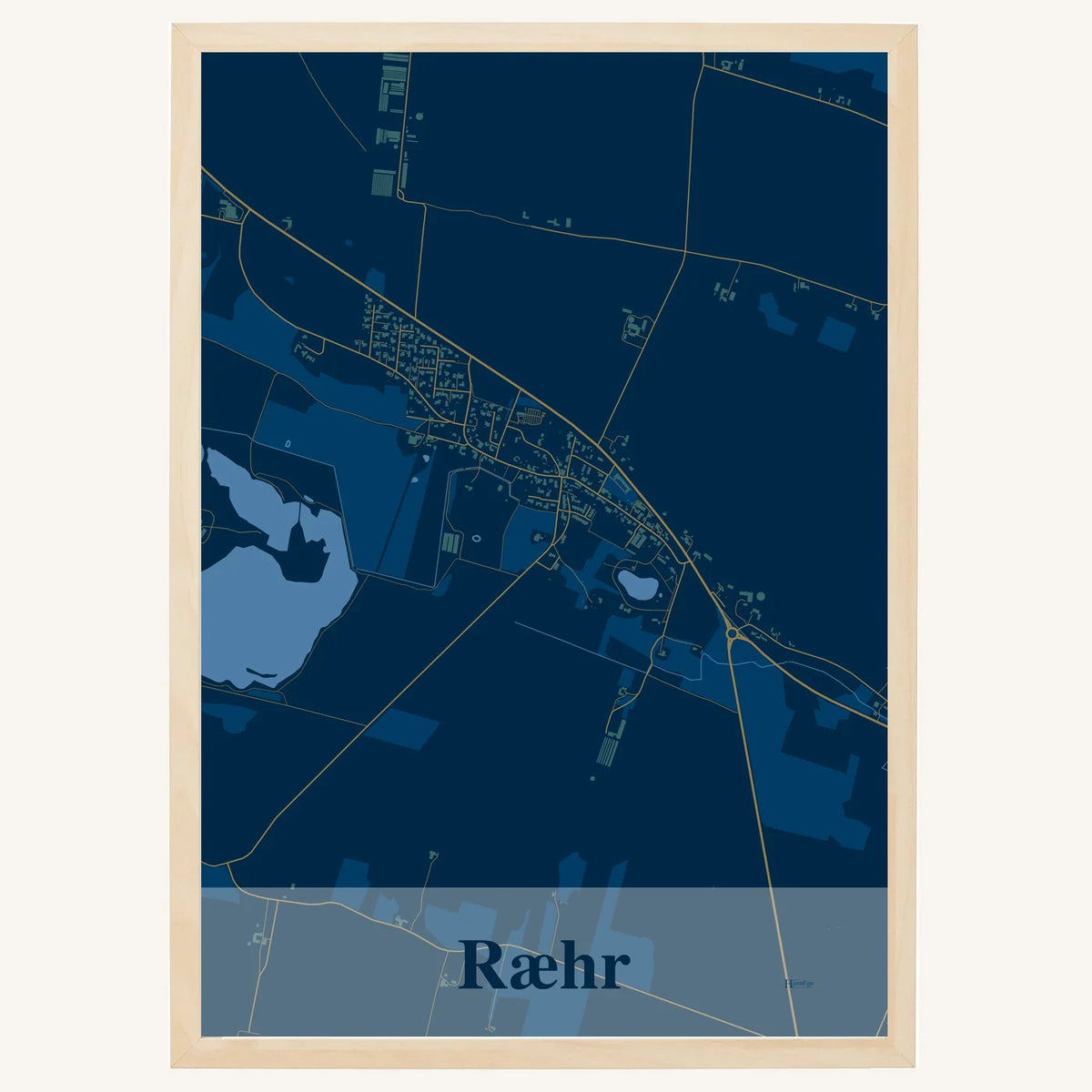 Ræhr plakat – Firkantet 2026 – Mørk blå