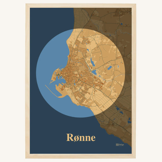 Rønne plakat – Centrum 2026 – Lys pastel brun