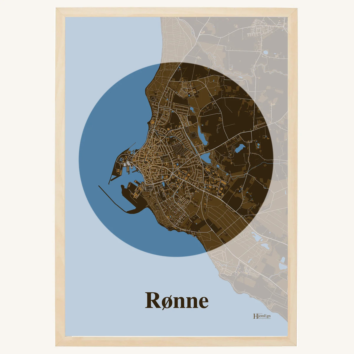 Rønne plakat – Centrum 2026 – Mørk brun