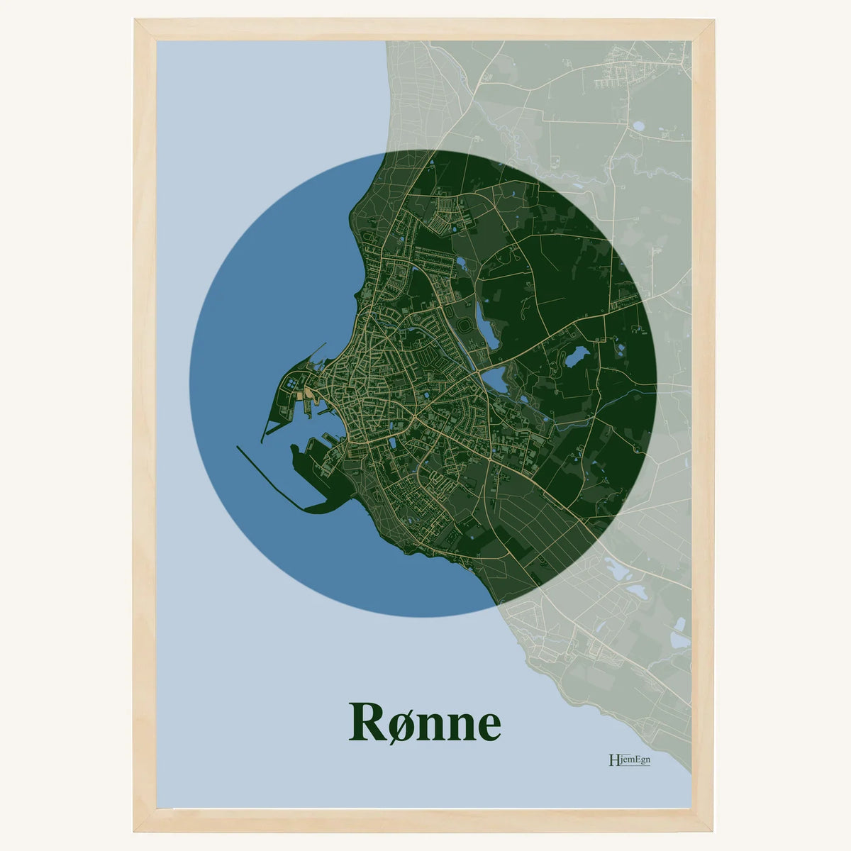 Rønne plakat – Centrum 2026 – Mørk grøn
