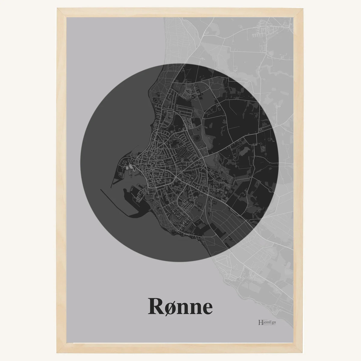 Rønne plakat – Centrum 2026 – Mørk grå