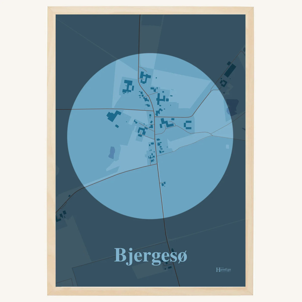Bjergesø plakat – Centrum 2026 – Lys pastel blå