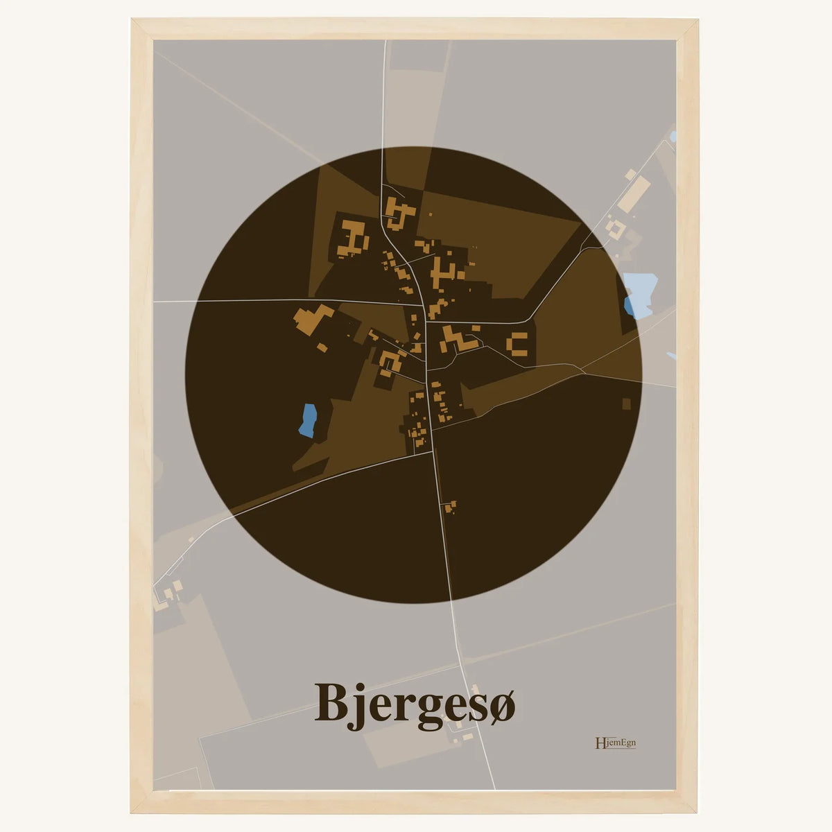 Bjergesø plakat – Centrum 2026 – Mørk brun