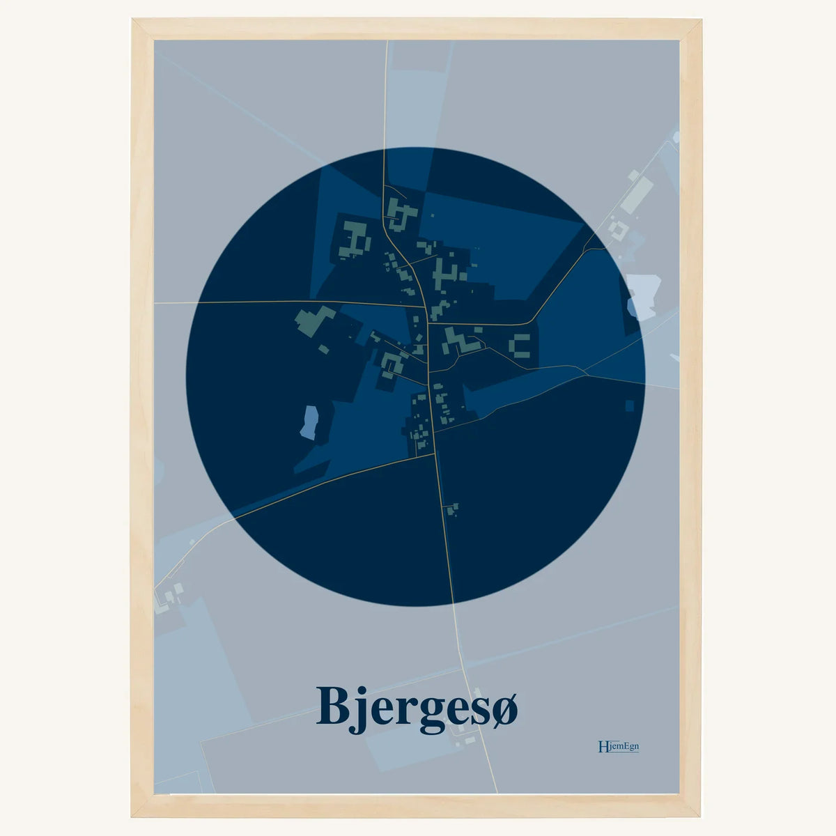 Bjergesø plakat – Centrum 2026 – Mørk blå