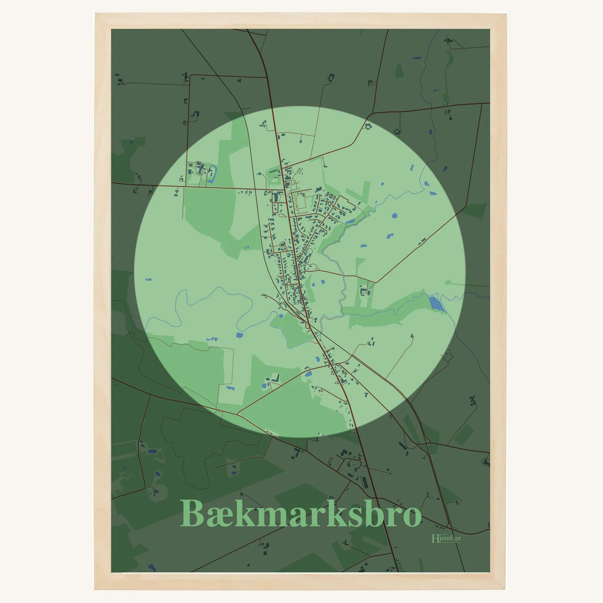 Bækmarksbro plakat – Centrum 2026 – Lys pastel grøn