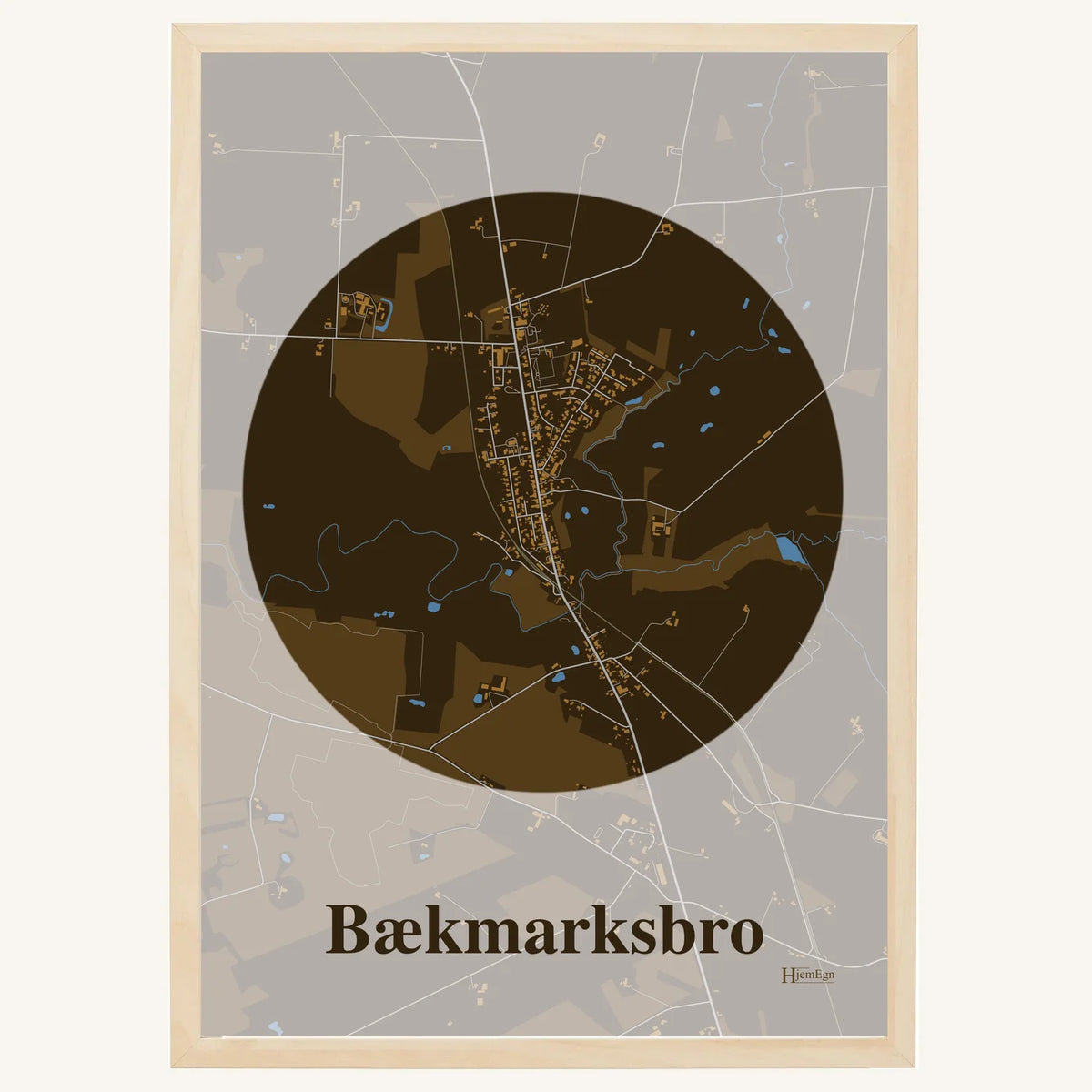 Bækmarksbro plakat – Centrum 2026 – Mørk brun