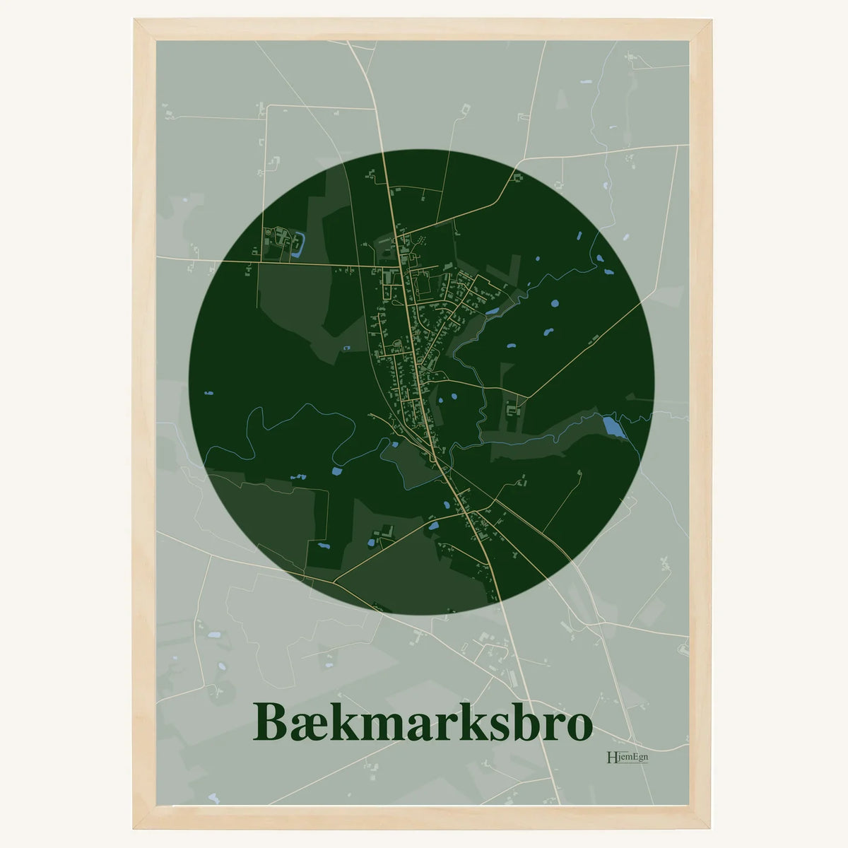 Bækmarksbro plakat – Centrum 2026 – Mørk grøn