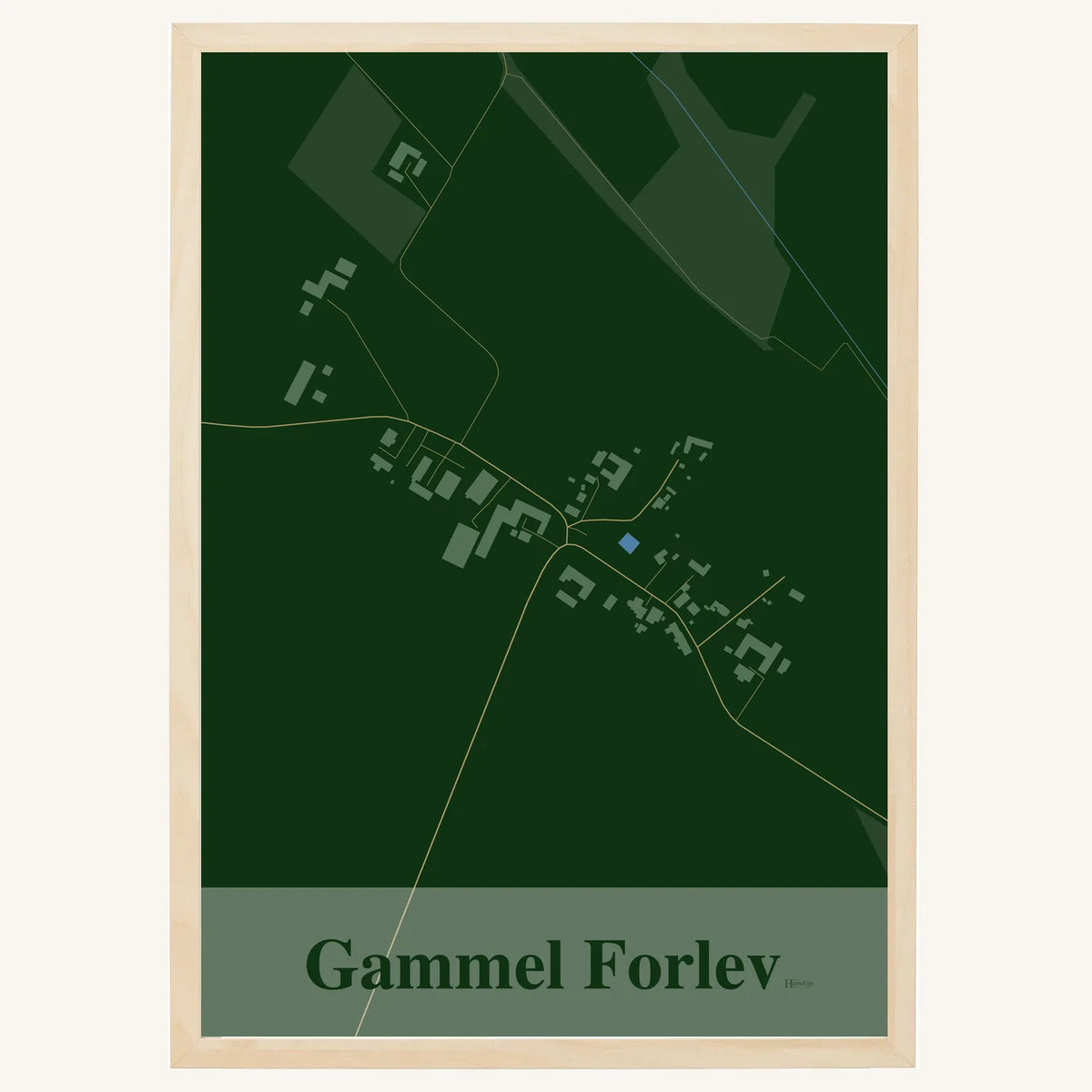 Gammel Forlev plakat – Firkantet 2026 – Mørk grøn