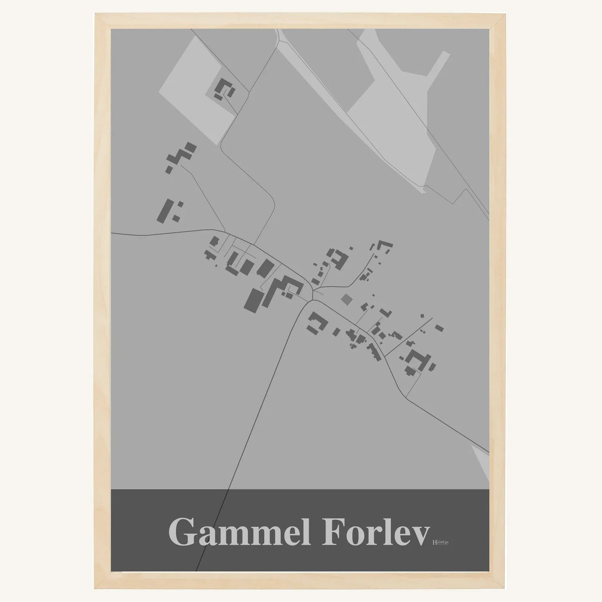 Gammel Forlev plakat – Firkantet 2026 – Lys pastel grå