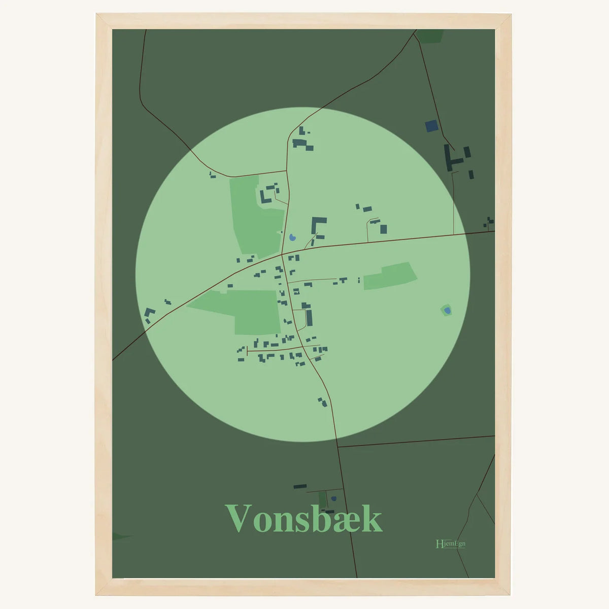 Vonsbæk plakat – Centrum 2026 – Lys pastel grøn