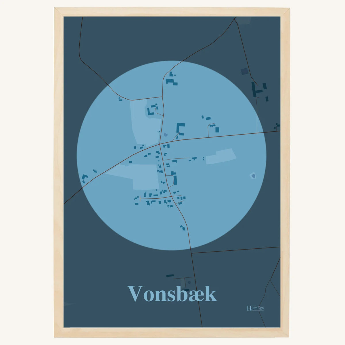 Vonsbæk plakat – Centrum 2026 – Lys pastel blå