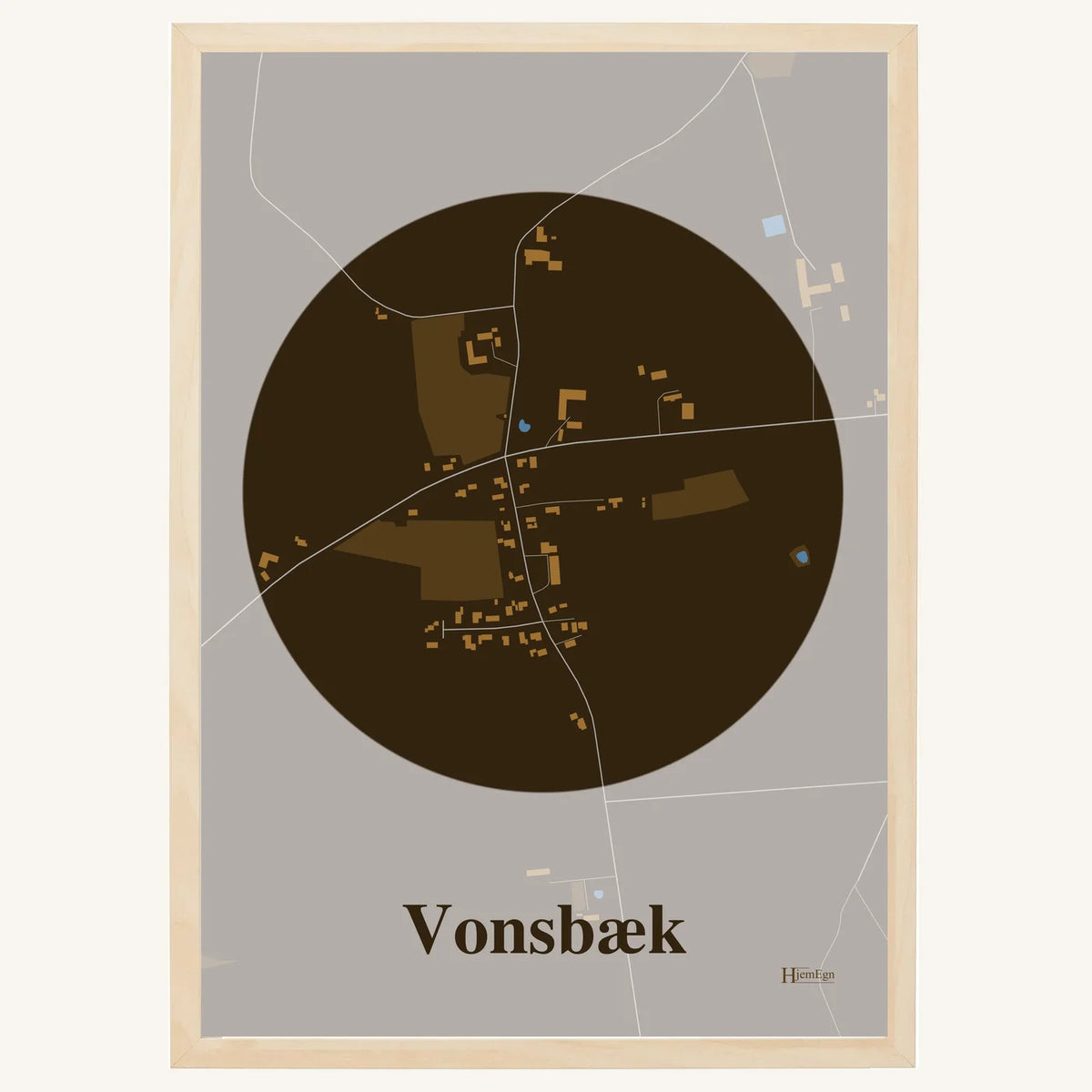 Vonsbæk plakat – Centrum 2026 – Mørk brun