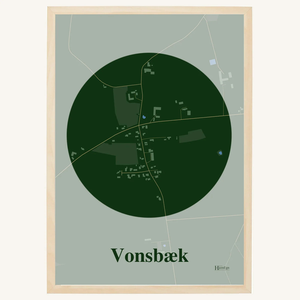 Vonsbæk plakat – Centrum 2026 – Mørk grøn