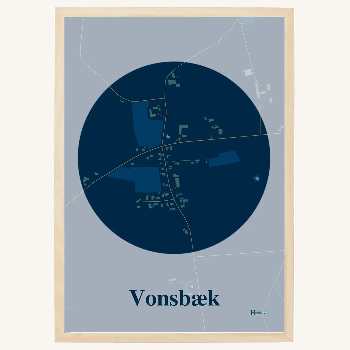 Vonsbæk plakat – Centrum 2026 – Mørk blå