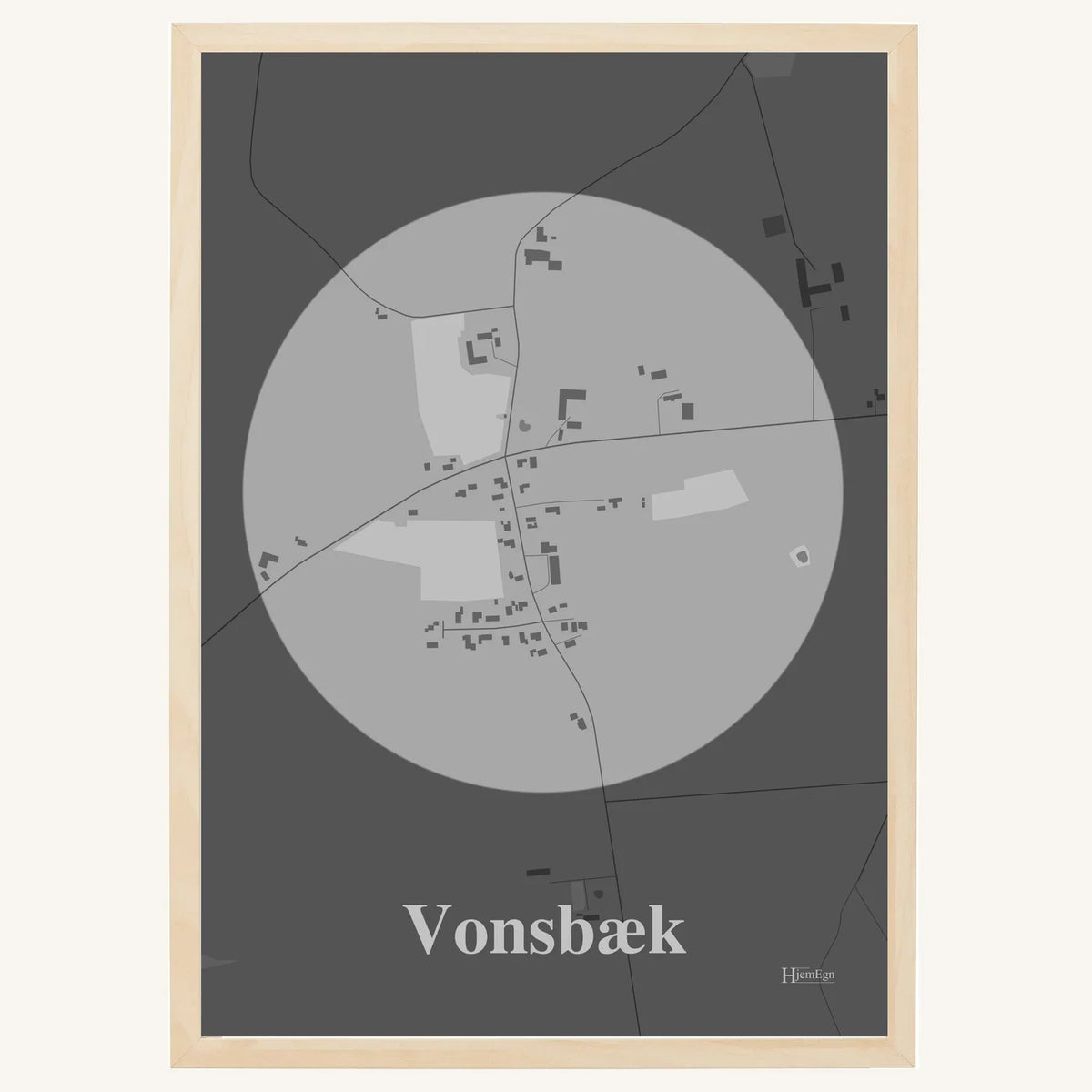 Vonsbæk plakat – Centrum 2026 – Lys pastel grå
