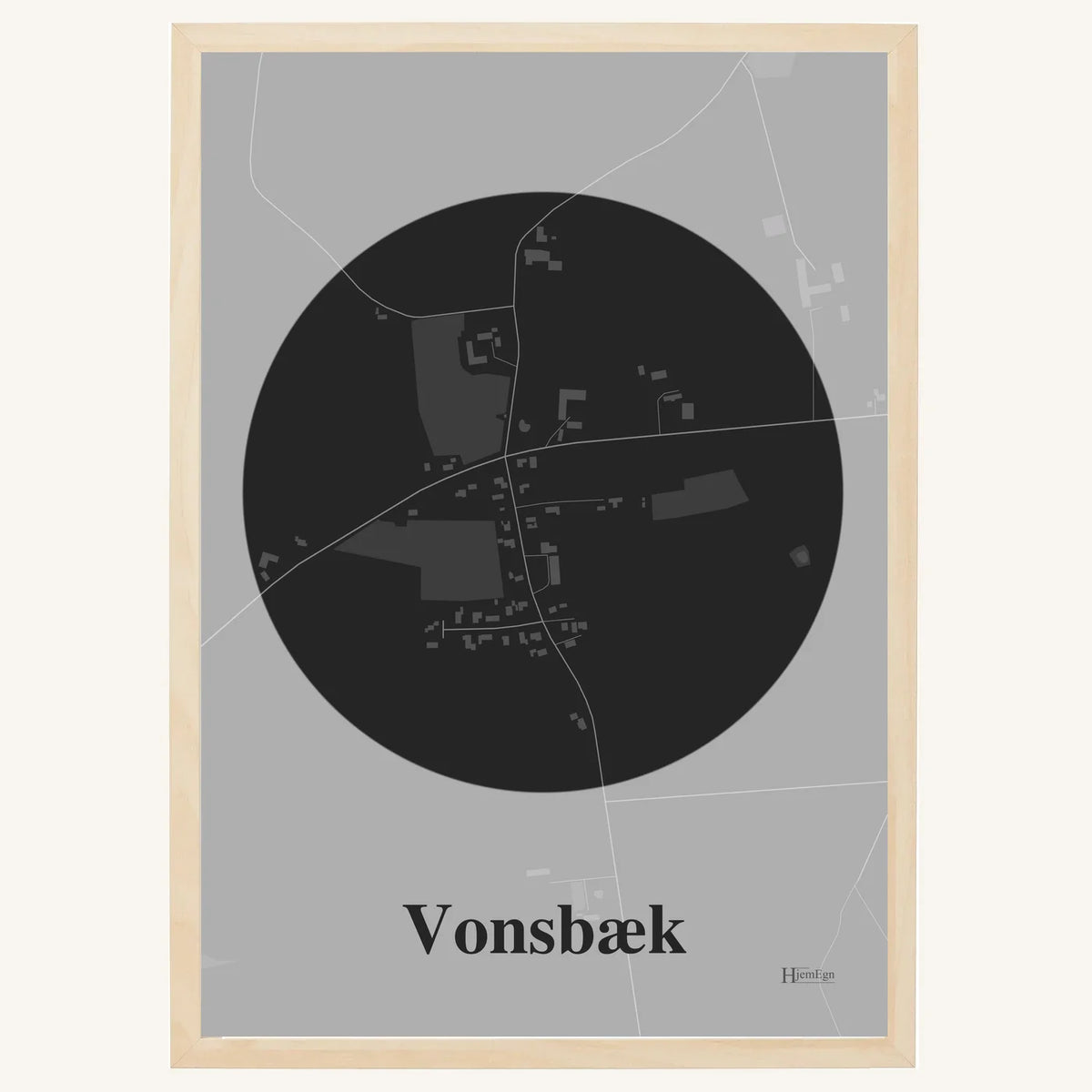 Vonsbæk plakat – Centrum 2026 – Mørk grå