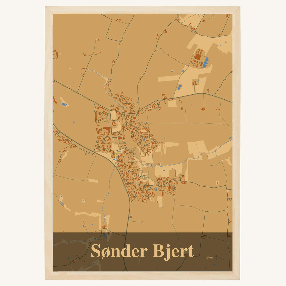Sønder Bjert plakat – Firkantet 2026 – Lys pastel brun