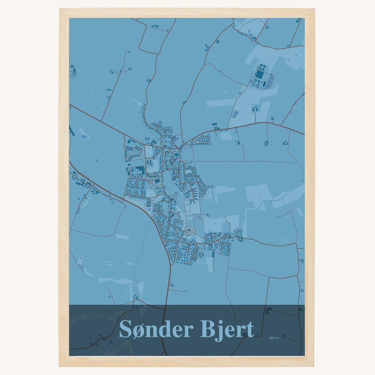 Sønder Bjert plakat – Firkantet 2026 – Lys pastel blå