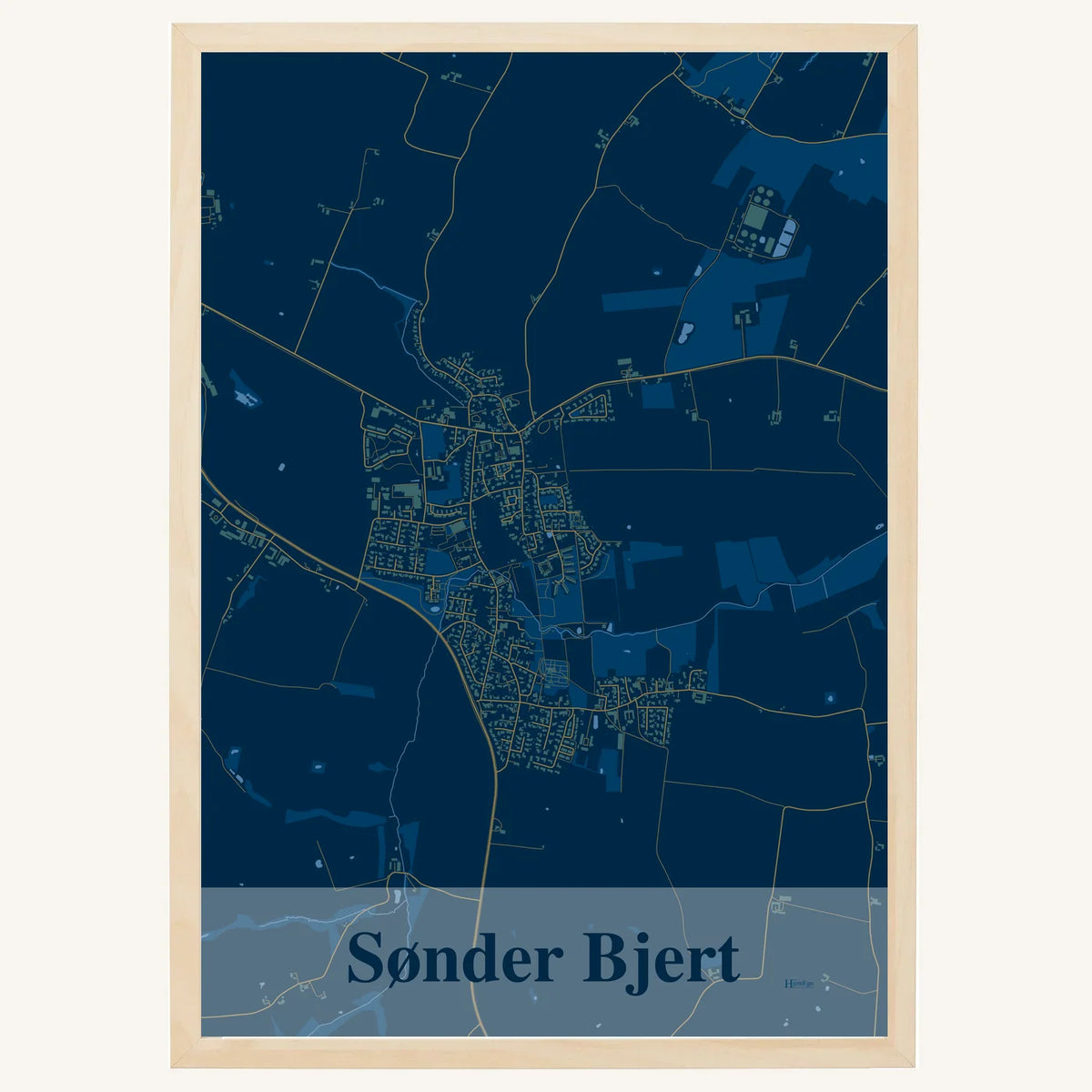 Sønder Bjert plakat – Firkantet 2026 – Mørk blå