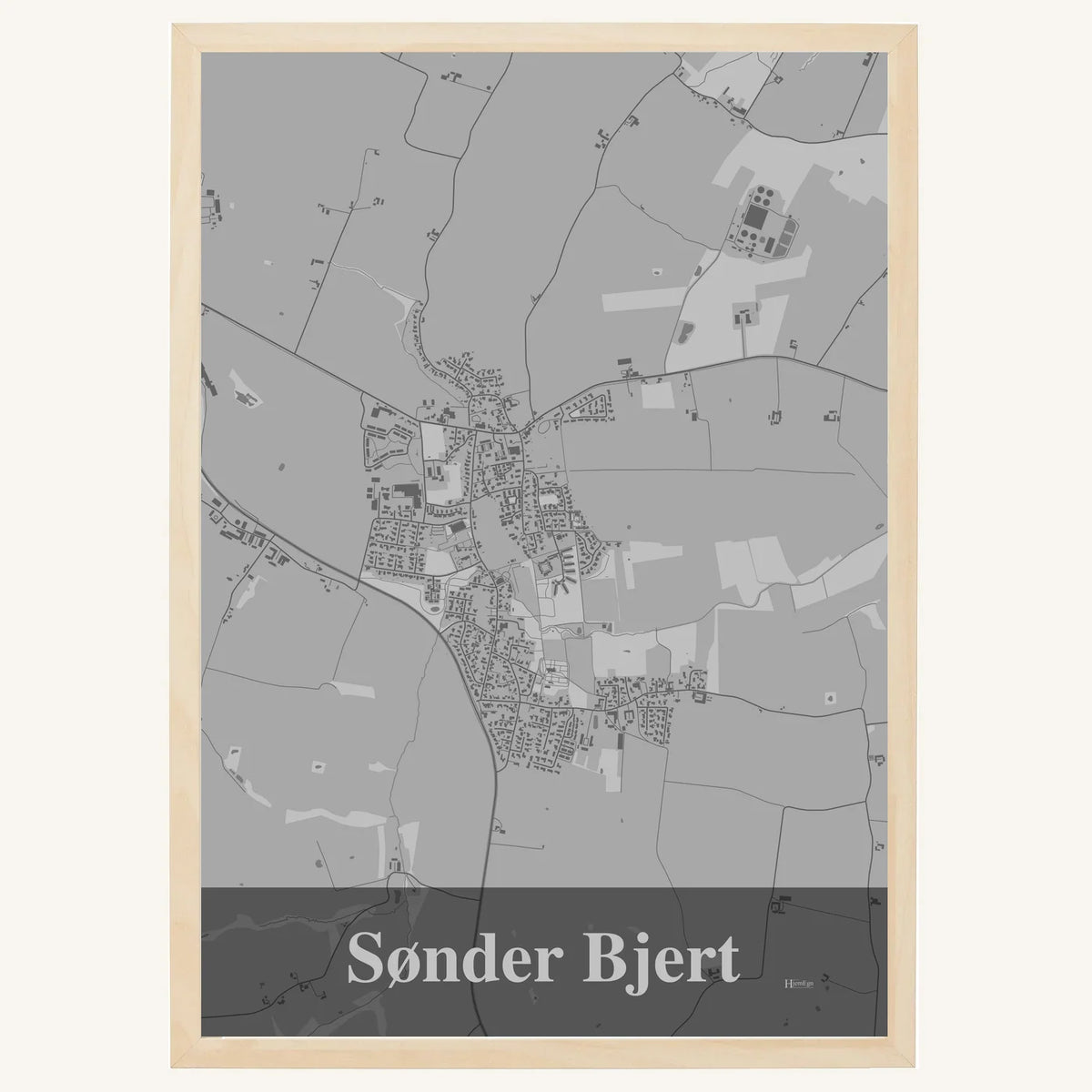 Sønder Bjert plakat – Firkantet 2026 – Lys pastel grå