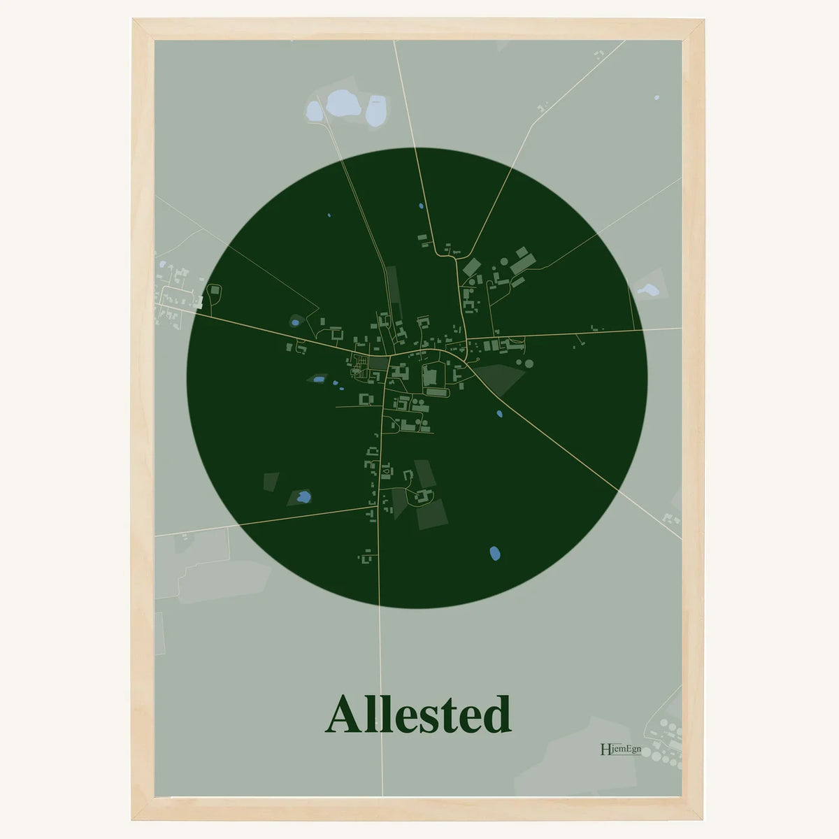 Allested plakat – Centrum 2026 – Mørk grøn