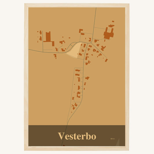 Vesterbo plakat – Firkantet 2026 – Lys pastel brun