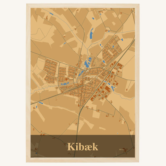Kibæk plakat – Firkantet 2026 – Lys pastel brun