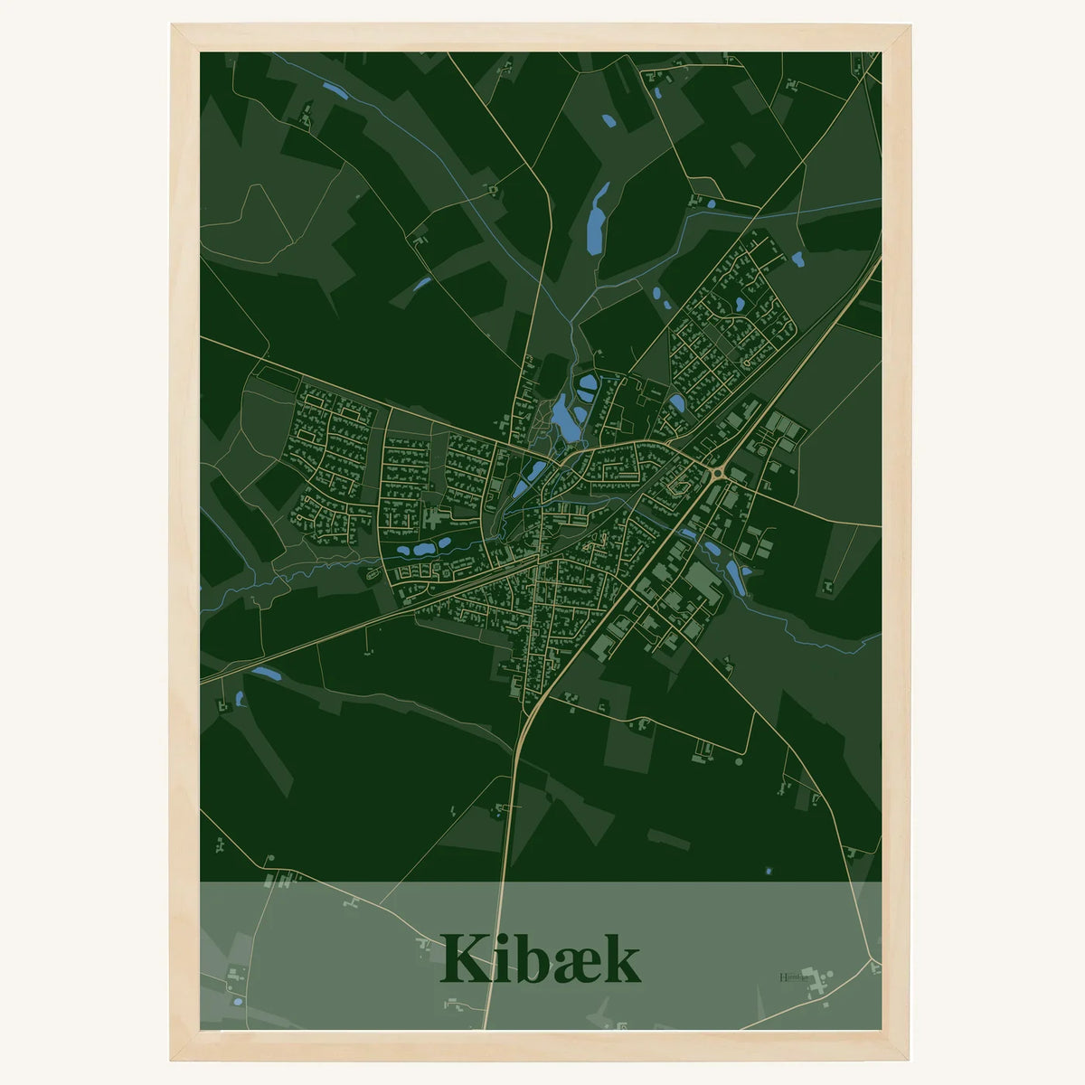 Kibæk plakat – Firkantet 2026 – Mørk grøn